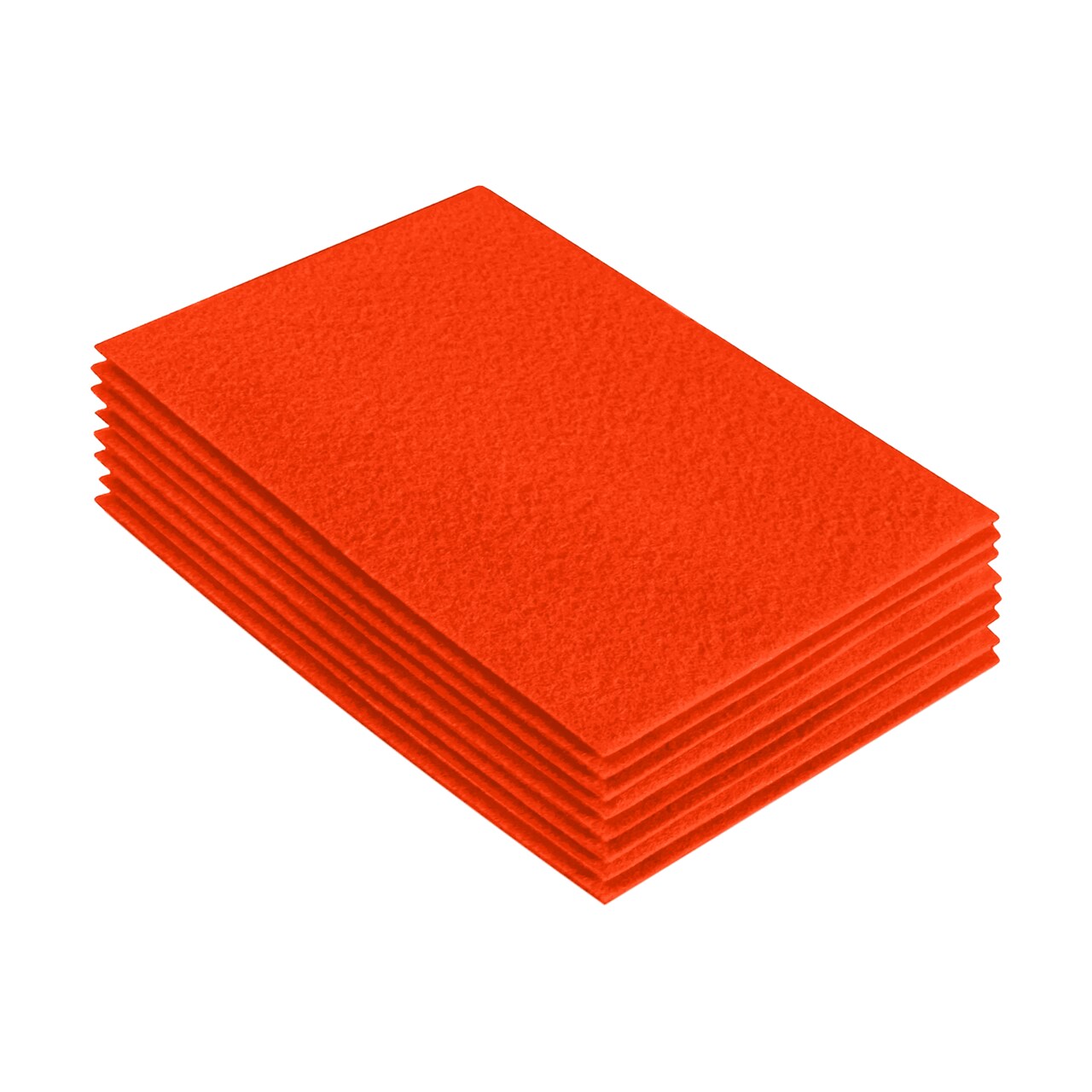 FabricLA Acrylic Felt Sheets for Crafts - Precut 9" X 12" Inches (20 cm X 30 cm) Felt Squares - Use Felt Fabric Craft Sheets for DIY, Costume, and Decoration | Neon Orange - 8 Pieces